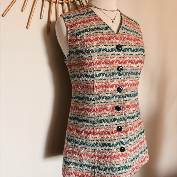 1970s Multicolor Wool Vest - Picture 2 of 6
